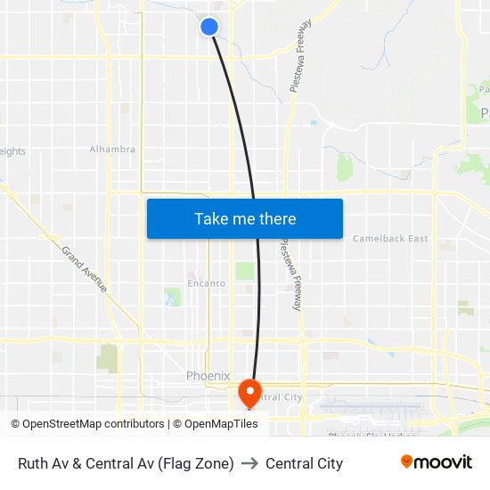 Ruth Av & Central Av (Flag Zone) to Central City map