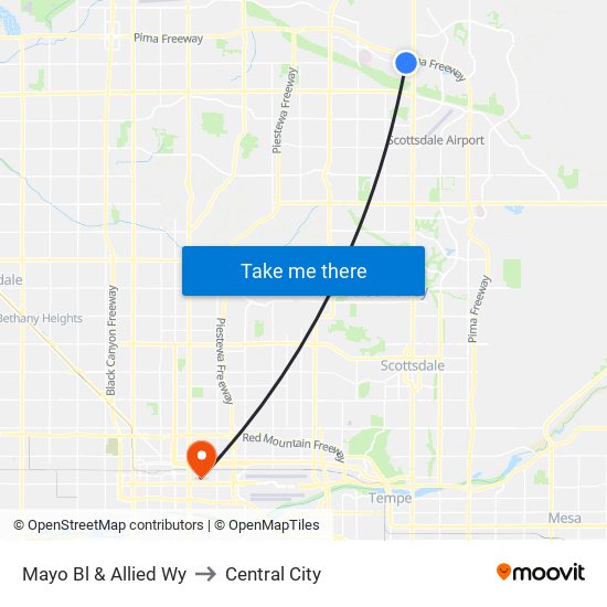 Mayo Bl & Allied Wy to Central City map