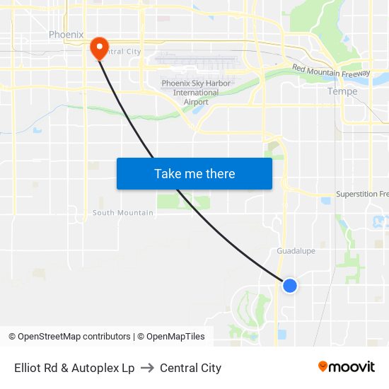 Elliot Rd & Autoplex Lp to Central City map