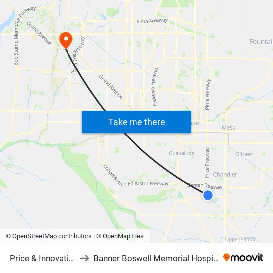 Price & Innovation to Banner Boswell Memorial Hospital map
