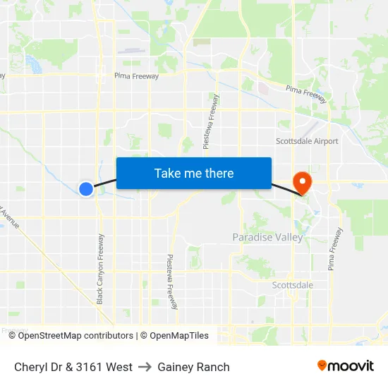 Cheryl Dr & 3161 West to Gainey Ranch map