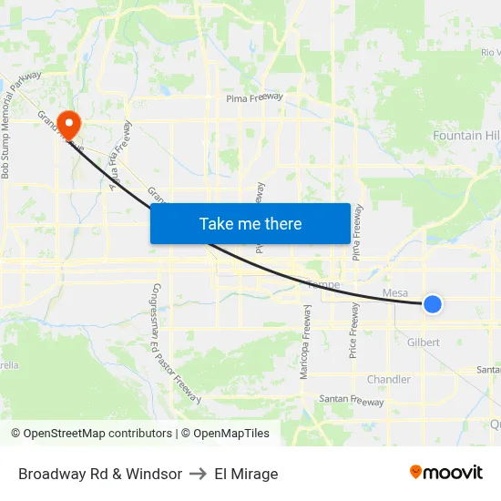 Broadway Rd & Windsor to El Mirage map