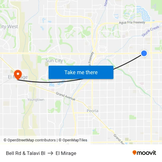 Bell Rd & Talavi Bl to El Mirage map