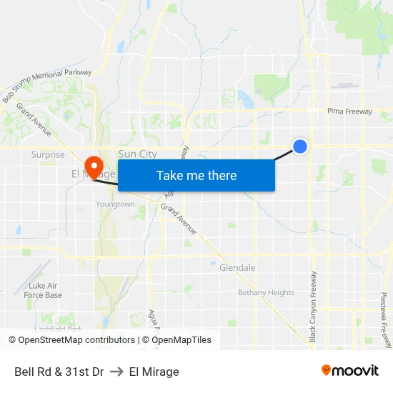 Bell Rd & 31st Dr to El Mirage map