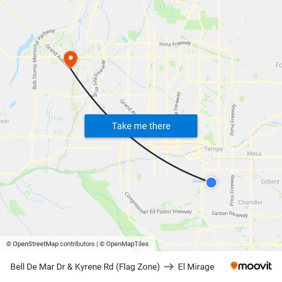 Bell De Mar Dr & Kyrene Rd (Flag Zone) to El Mirage map