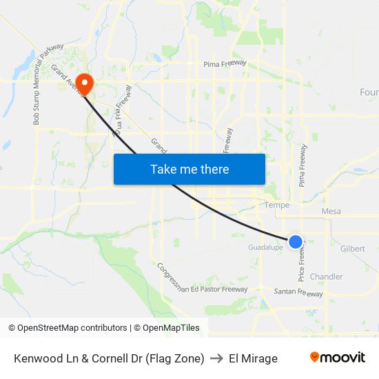 Kenwood Ln & Cornell Dr (Flag Zone) to El Mirage map