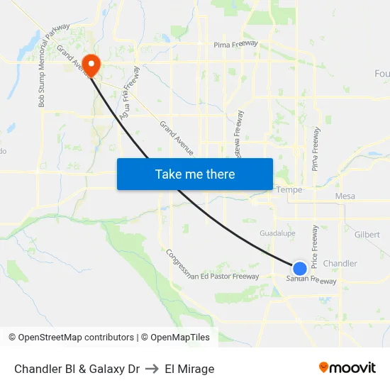 Chandler Bl & Galaxy Dr to El Mirage map