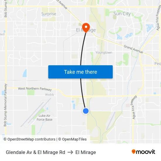 Glendale Av & El Mirage Rd to El Mirage map