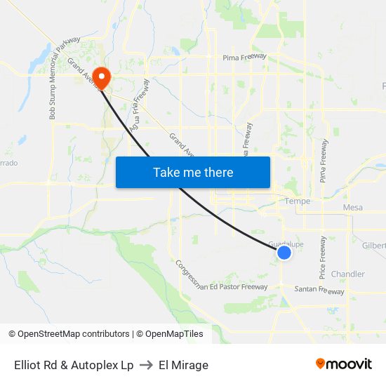 Elliot Rd & Autoplex Lp to El Mirage map