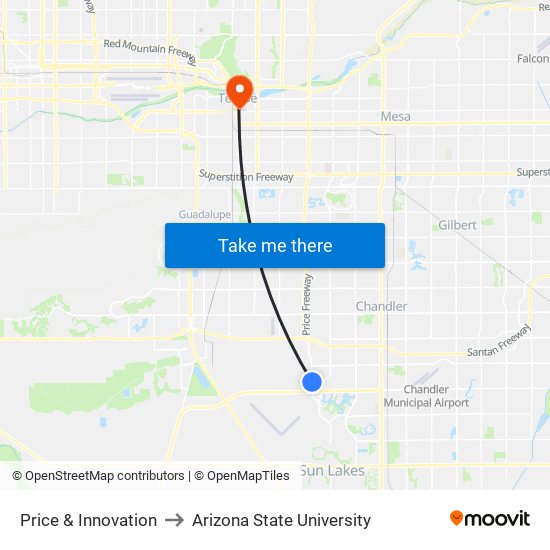 Price & Innovation to Arizona State University map