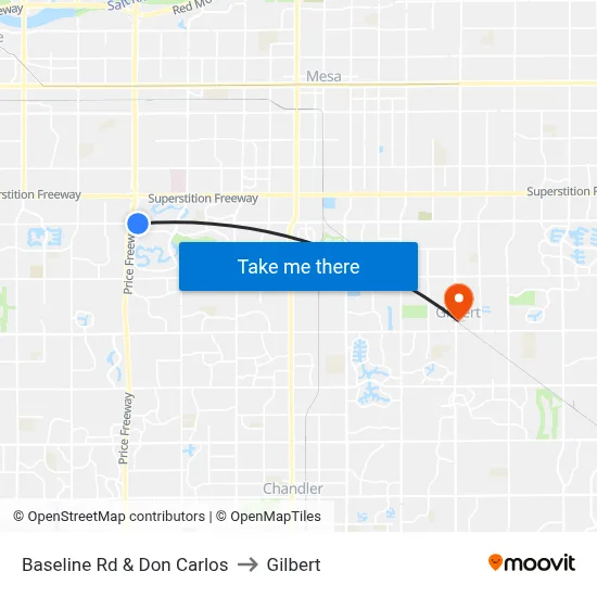 Baseline Rd & Don Carlos to Gilbert map