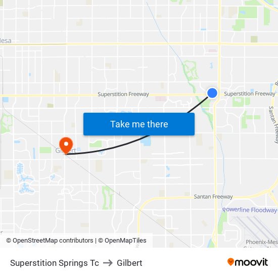 Superstition Springs Tc to Gilbert map