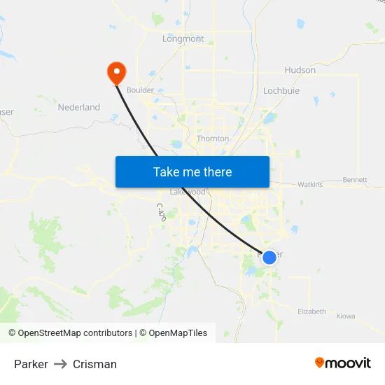 Parker to Crisman map