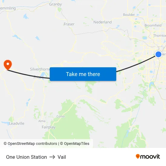 One Union Station to Vail map