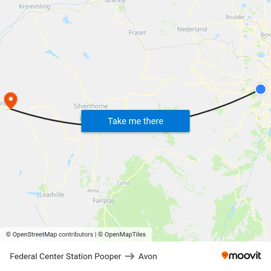 Federal Center Station Pooper to Avon map