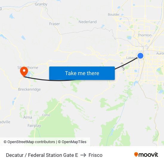 Decatur / Federal Station Gate E to Frisco map