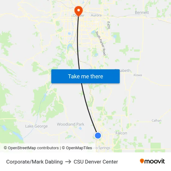 Corporate/Mark Dabling to CSU Denver Center map