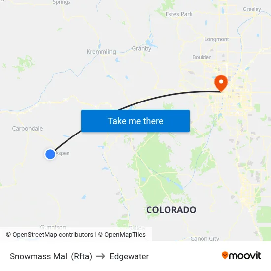Snowmass Mall (Rfta) to Edgewater map