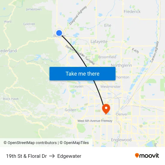 19th St & Floral Dr to Edgewater map