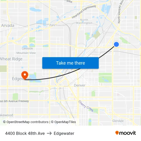 4400 Block 48th Ave to Edgewater map