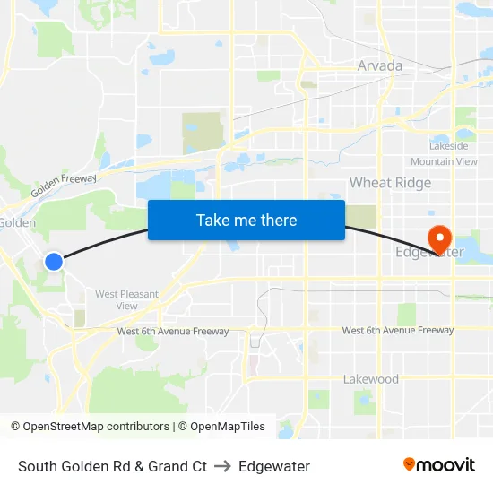 South Golden Rd & Grand Ct to Edgewater map
