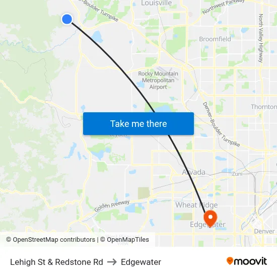 Lehigh St & Redstone Rd to Edgewater map
