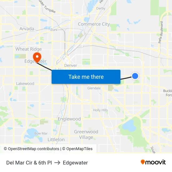Del Mar Cir & 6th Pl to Edgewater map