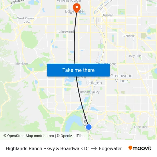 Highlands Ranch Pkwy & Boardwalk Dr to Edgewater map
