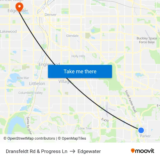 Dransfeldt Rd & Progress Ln to Edgewater map