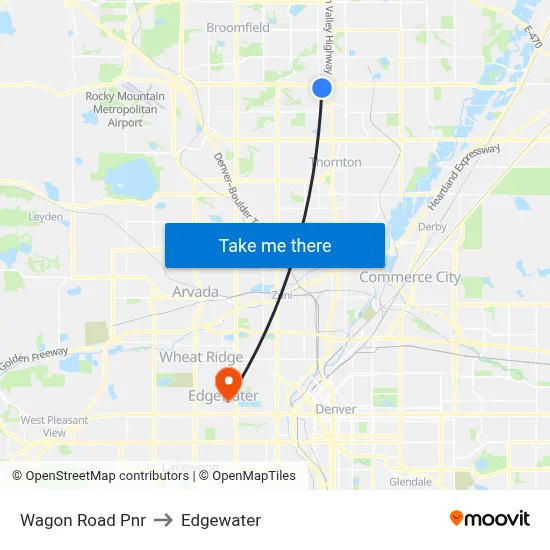 Wagon Road Pnr to Edgewater map
