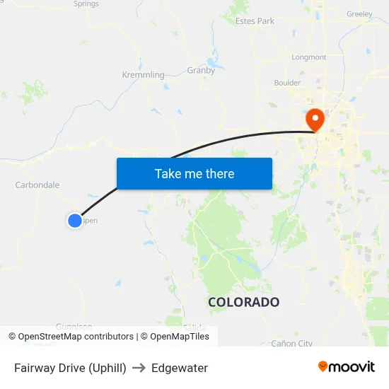 Fairway Drive (Uphill) to Edgewater map