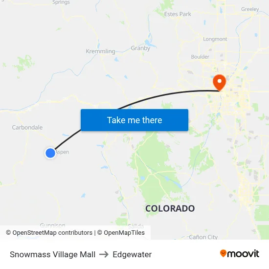 Snowmass Village Mall to Edgewater map