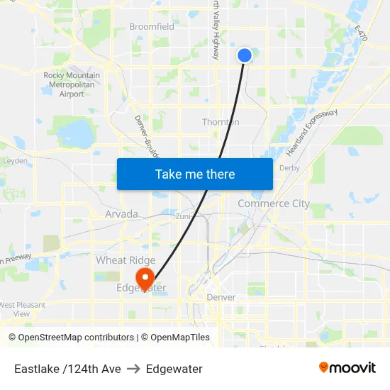 Eastlake /124th Ave to Edgewater map