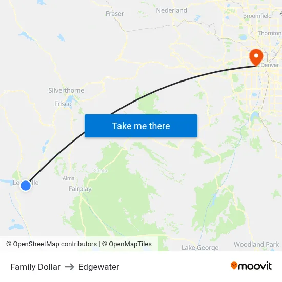 Family Dollar to Edgewater map