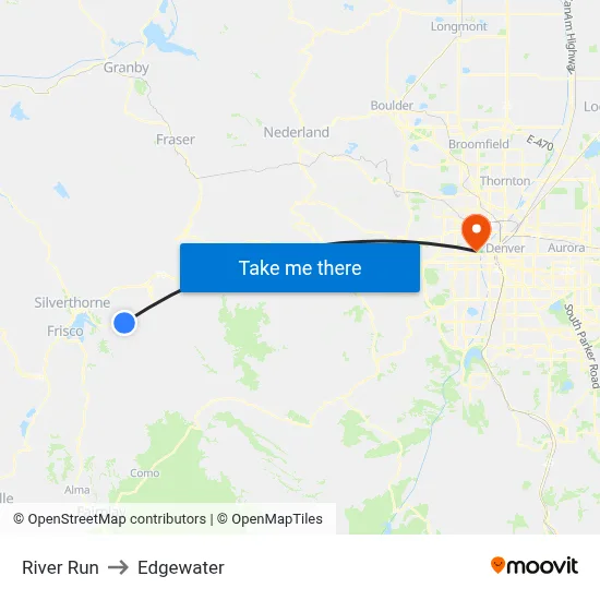River Run to Edgewater map