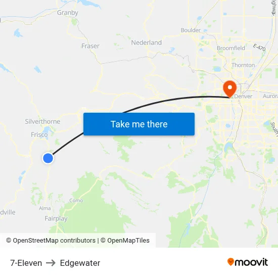 7-Eleven to Edgewater map