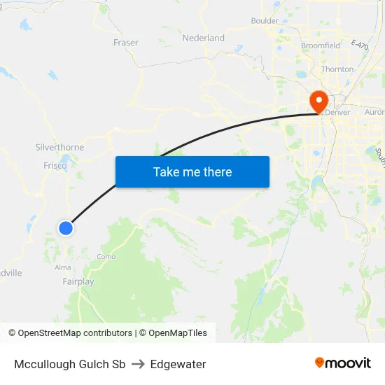 Mccullough Gulch Sb to Edgewater map