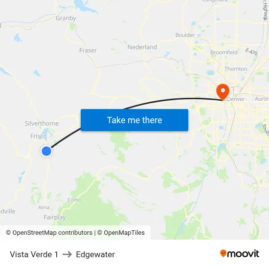 Vista Verde 1 to Edgewater map