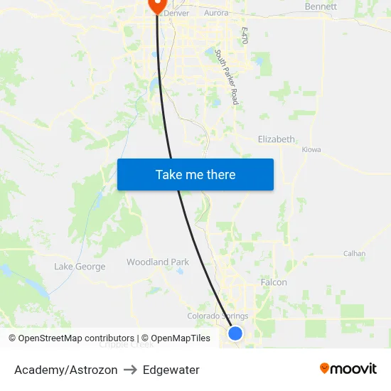 Academy/Astrozon to Edgewater map