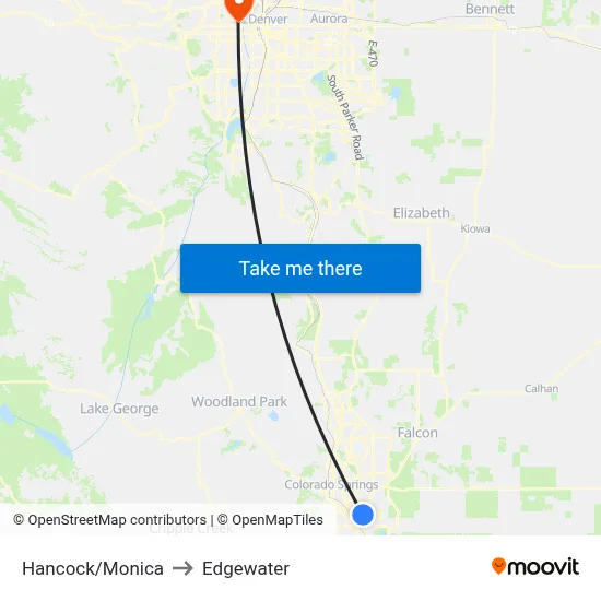 Hancock/Monica to Edgewater map
