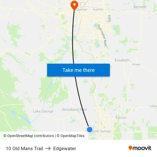 10 Old Mans Trail to Edgewater map