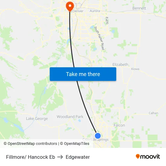 Fillmore/ Hancock Eb to Edgewater map