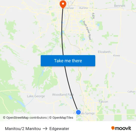 Manitou/2 Manitou to Edgewater map