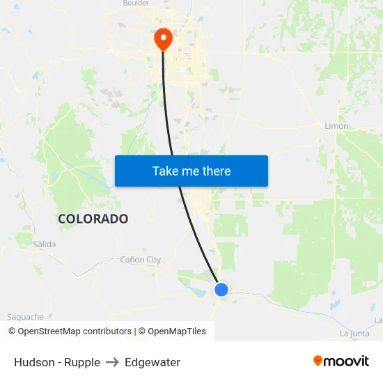 Hudson - Rupple to Edgewater map