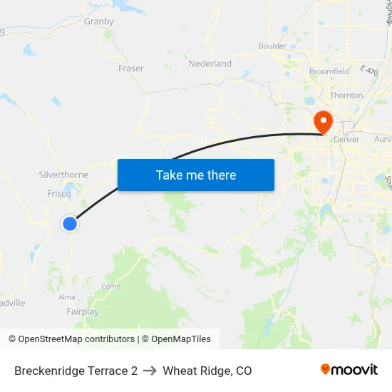 Breckenridge Terrace 2 to Wheat Ridge, CO map