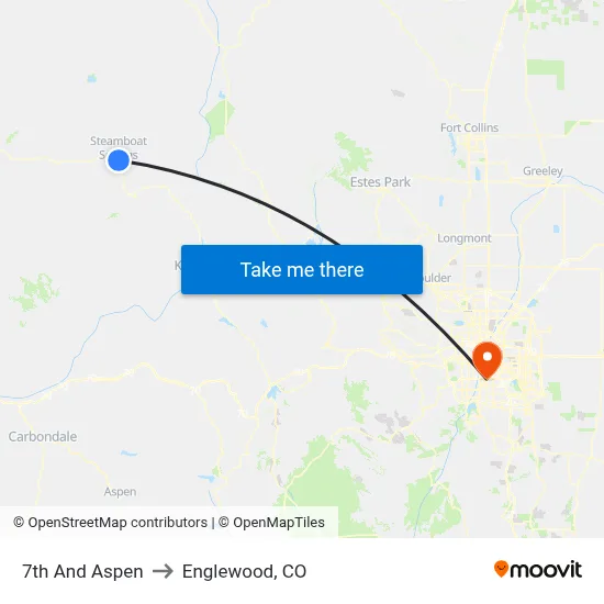 7th And Aspen to Englewood, CO map