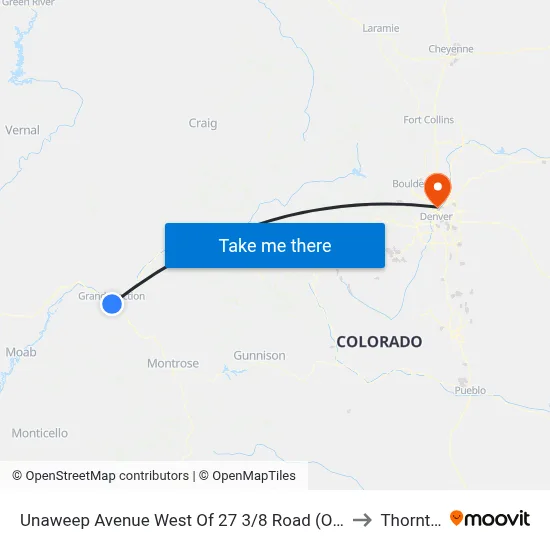Unaweep Avenue West Of 27 3/8 Road (Orchard Mesa Middle School) to Thornton, CO map