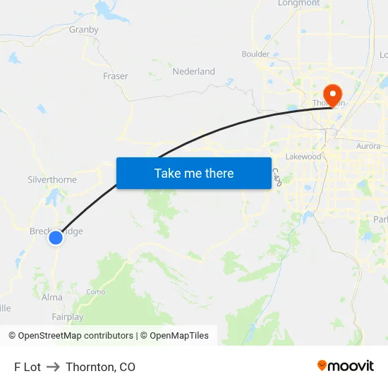 F Lot to Thornton, CO map