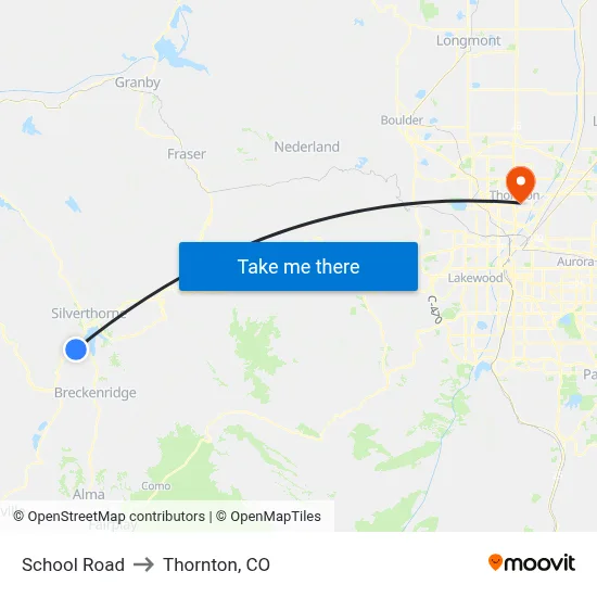 School Road to Thornton, CO map