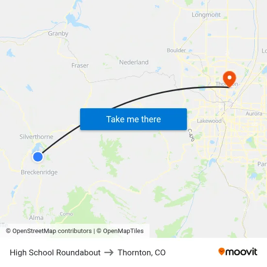 High School Roundabout to Thornton, CO map